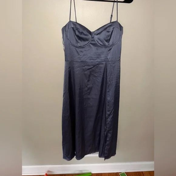 [ASTR THE LABEL] Bustier Satin Midi Dress - Picture 6 of 8